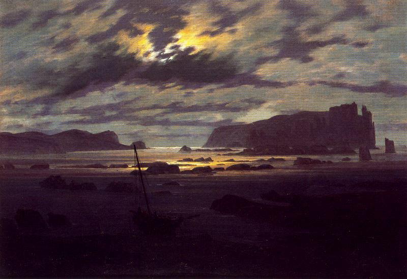 Caspar David Friedrich Northern Sea in the Moonlight